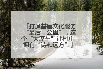 打通基层文化服务“最后一公里”，这个“大篷车”让村庄拥有“诗和远方”