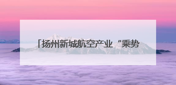 扬州新城航空产业“乘势而飞”，“211”目标3到5年内实现令人憧憬