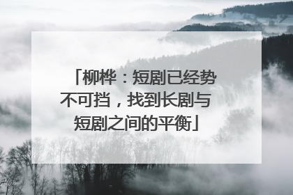 柳桦：短剧已经势不可挡，找到长剧与短剧之间的平衡
