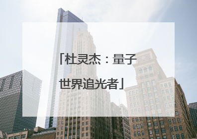 杜灵杰：量子世界追光者