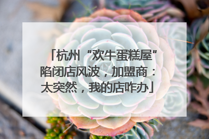 杭州“欢牛蛋糕屋”陷闭店风波，加盟商：太突然，我的店咋办