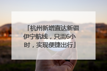 杭州新增直达新疆伊宁航线，只需6小时，实现便捷出行