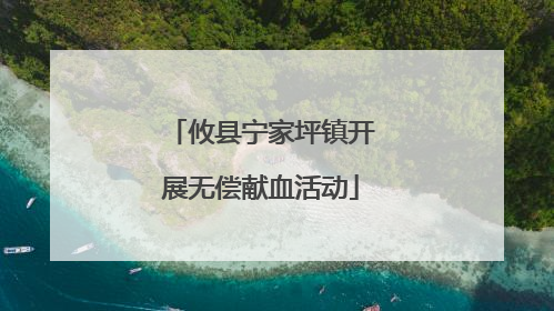 攸县宁家坪镇开展无偿献血活动