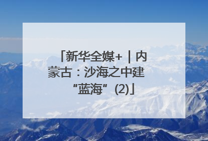新华全媒+｜内蒙古：沙海之中建“蓝海”(2)