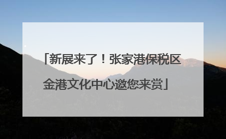新展来了！张家港保税区金港文化中心邀您来赏