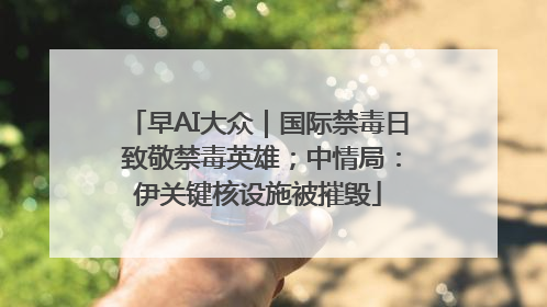 早AI大众｜国际禁毒日 致敬禁毒英雄；中情局：伊关键核设施被摧毁