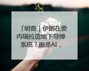 明查｜伊朗在委内瑞拉造地下导弹系统？图是AI，说法没证据