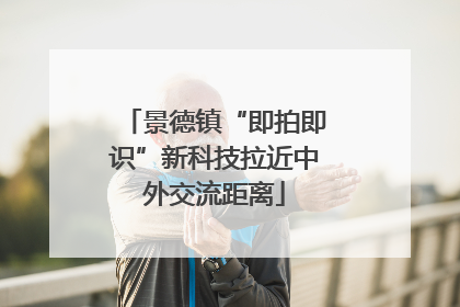 景德镇“即拍即识”新科技拉近中外交流距离