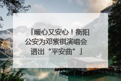 暖心又安心！衡阳公安为邓紫棋演唱会谱出“平安曲”