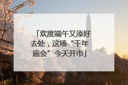 欢度端午又添好去处，这场“千年庙会”今天开市