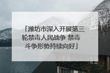 潍坊市深入开展第三轮禁毒人民战争 禁毒斗争形势持续向好