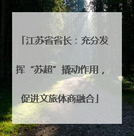 江苏省省长：充分发挥“苏超”撬动作用，促进文旅体商融合