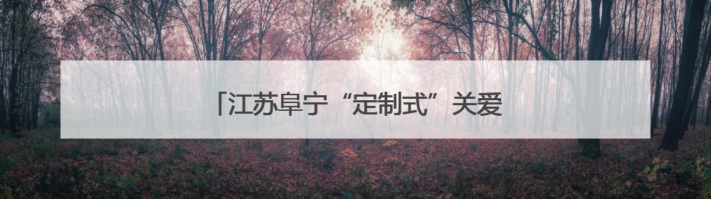 江苏阜宁“定制式”关爱 让困境儿童双节同欢