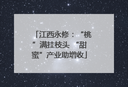 江西永修：“桃”满挂枝头 “甜蜜”产业助增收
