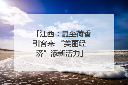 江西：夏至荷香引客来 “美丽经济”添新活力