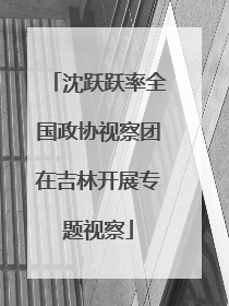 沈跃跃率全国政协视察团在吉林开展专题视察