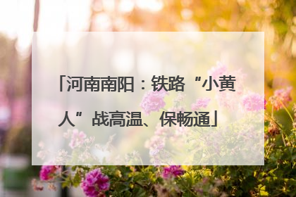 河南南阳：铁路“小黄人”战高温、保畅通
