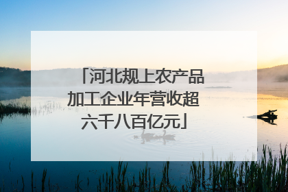 河北规上农产品加工企业年营收超六千八百亿元