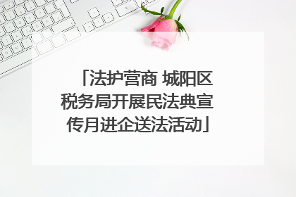 法护营商 城阳区税务局开展民法典宣传月进企送法活动