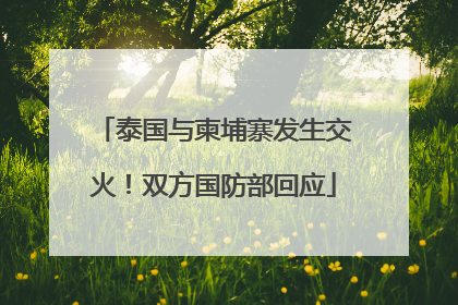 泰国与柬埔寨发生交火！双方国防部回应