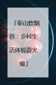 泰山炊烟巷：乡村生活体验游火爆