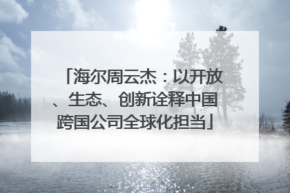 海尔周云杰：以开放、生态、创新诠释中国跨国公司全球化担当