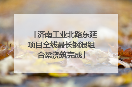 济南工业北路东延项目全线最长钢混组合梁浇筑完成