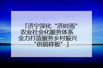 济宁深化“济时雨”农业社会化服务体系 全力打造服务乡村振兴“供销样板”