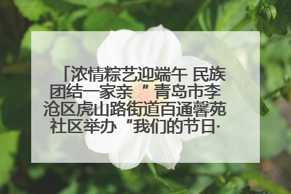 浓情粽艺迎端午 民族团结一家亲“ 青岛市李沧区虎山路街道百通馨苑社区举办“我们的节日·端午“主题活动