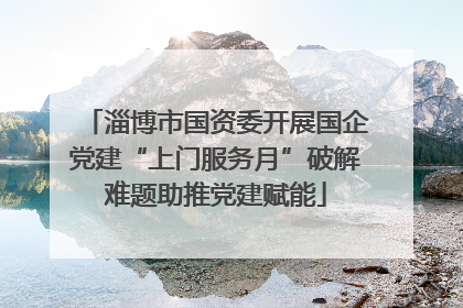 淄博市国资委开展国企党建“上门服务月”破解难题助推党建赋能