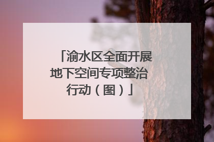 渝水区全面开展地下空间专项整治行动（图）
