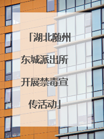湖北随州东城派出所开展禁毒宣传活动