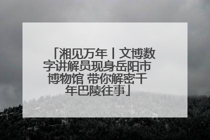 湘见万年丨文博数字讲解员现身岳阳市博物馆 带你解密千年巴陵往事