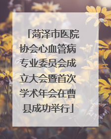 菏泽市医院协会心血管病专业委员会成立大会暨首次学术年会在曹县成功举行