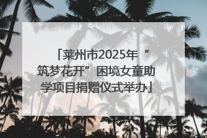 莱州市2025年“筑梦花开”困境女童助学项目捐赠仪式举办