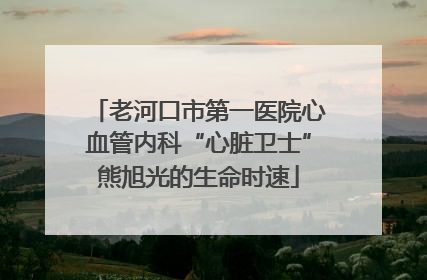 老河口市第一医院心血管内科“心脏卫士”熊旭光的生命时速