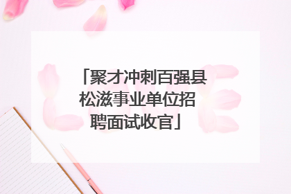 聚才冲刺百强县 松滋事业单位招聘面试收官