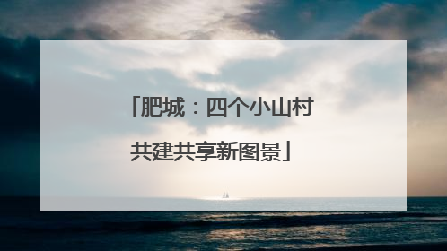 肥城：四个小山村共建共享新图景
