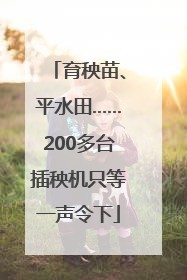 育秧苗、平水田……200多台插秧机只等一声令下