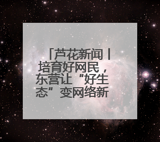 芦花新闻丨培育好网民，东营让“好生态”变网络新常态