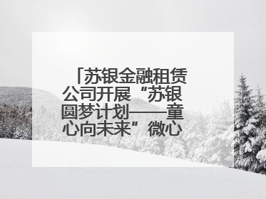 苏银金融租赁公司开展“苏银圆梦计划——童心向未来”微心愿捐赠活动