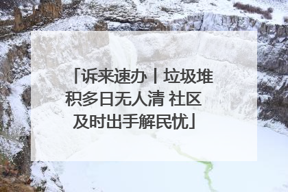 诉来速办丨垃圾堆积多日无人清 社区及时出手解民忧