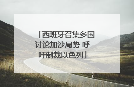 西班牙召集多国讨论加沙局势 呼吁制裁以色列