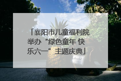 襄阳市儿童福利院举办“绿色童年 快乐六一”主题庆典