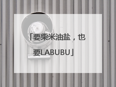 要柴米油盐，也要LABUBU
