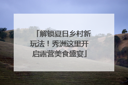 解锁夏日乡村新玩法！秀洲这里开启露营美食盛宴