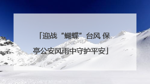 迎战“蝴蝶”台风 保亭公安风雨中守护平安