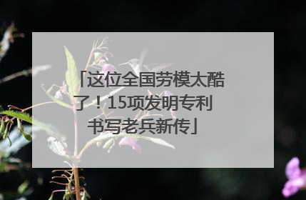 这位全国劳模太酷了！15项发明专利书写老兵新传