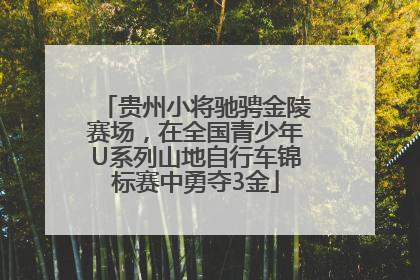 贵州小将驰骋金陵赛场，在全国青少年U系列山地自行车锦标赛中勇夺3金