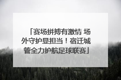 赛场拼搏有激情 场外守护显担当！宿迁城管全力护航足球联赛